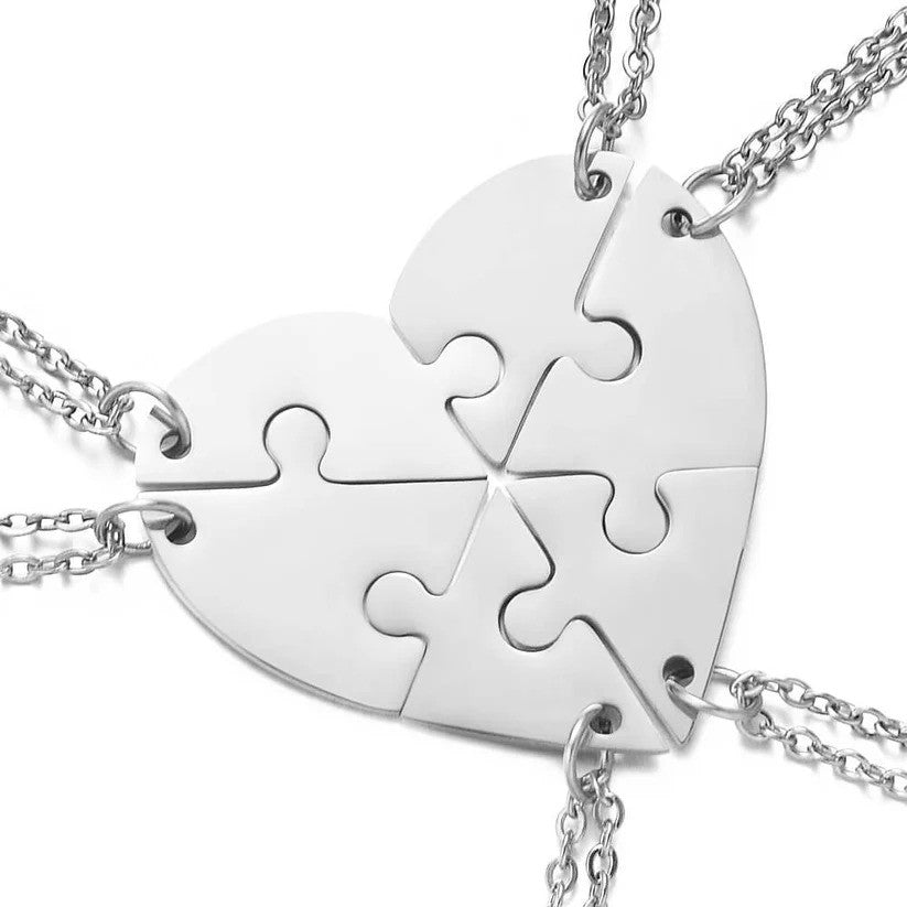 2 to 8 Friend Group Custom Engraved Name Necklaces