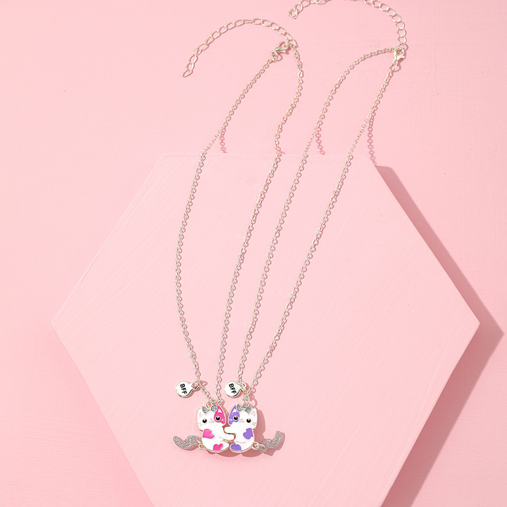 Cute Kitty BFF Friendship Necklace