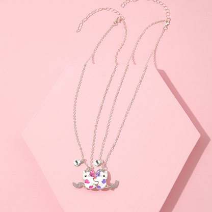 Cute Kitty BFF Friendship Necklace