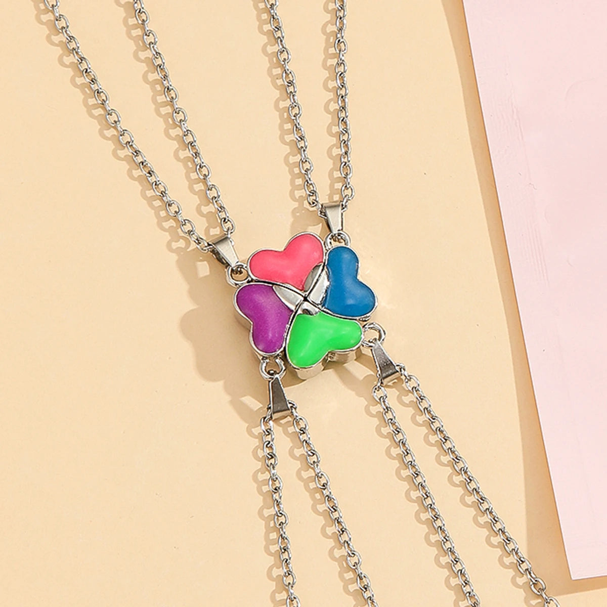 4 Best Friends Clover Glow Magnetic Necklace