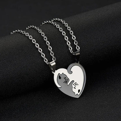 Cuddling Kittens BFF Friendship Necklace