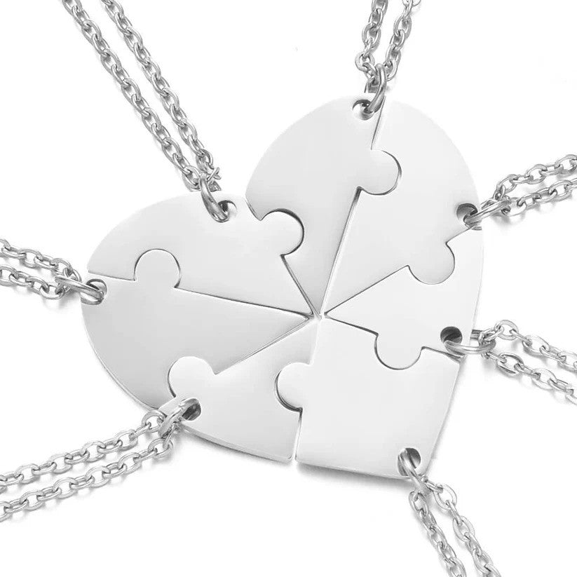 2 to 8 Friend Group Custom Engraved Name Necklaces