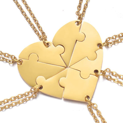 2 to 8 Friend Group Custom Engraved Name Necklaces