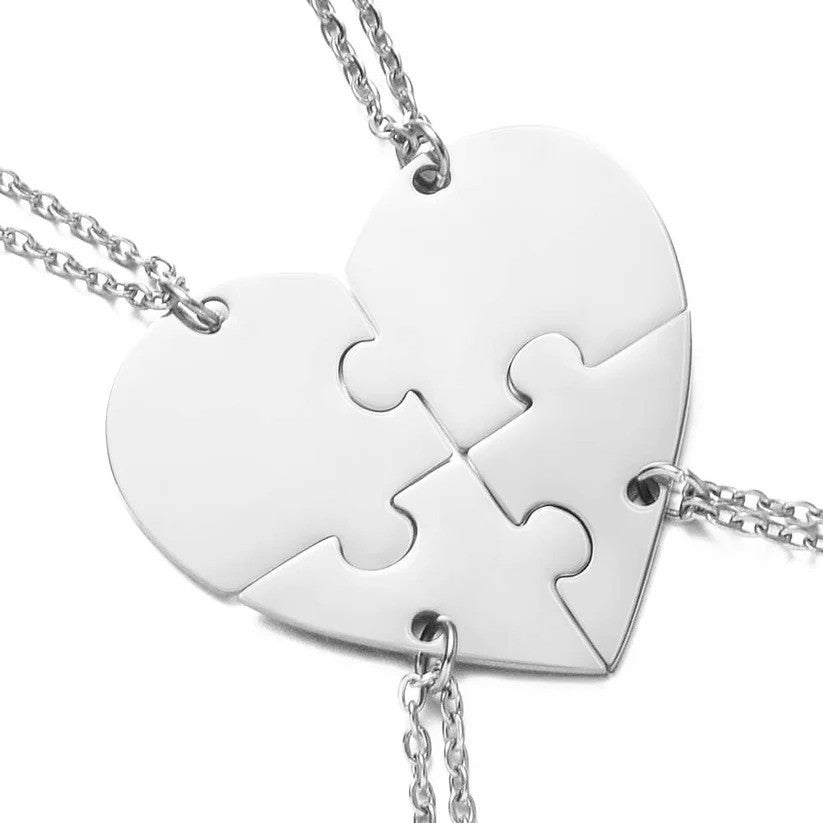 2 to 8 Friend Group Custom Engraved Name Necklaces