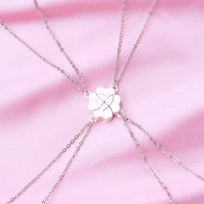 Four-Leaf Clover Heart Magnetic Necklace